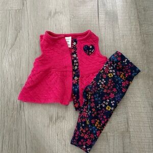 Carters floral pants and vest